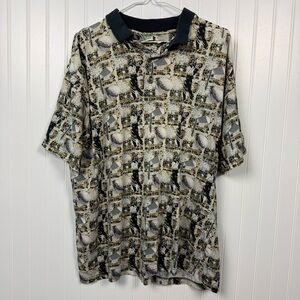 AshCreek Trading Golf Polo Shirt Men’s XL Cotton Novelty Print